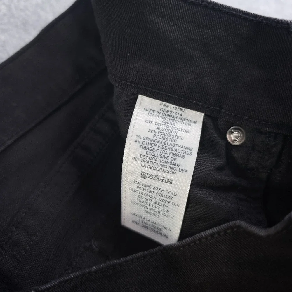 True Religion Ricky Jeans Mens 32‎ Relaxed Straight Black Denim 33x32 Stretch